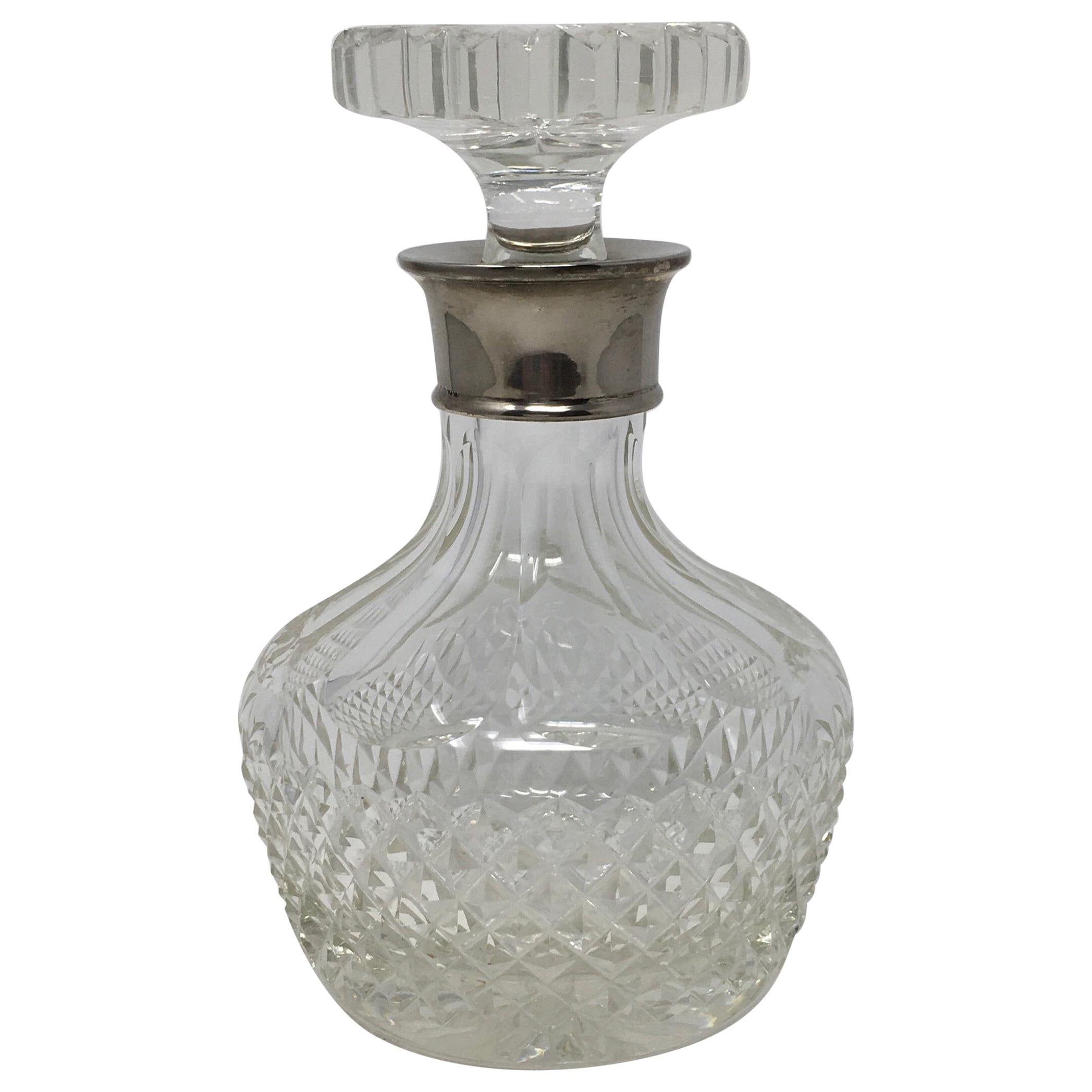 20th Century Cut Crystal Whiskey Decanter