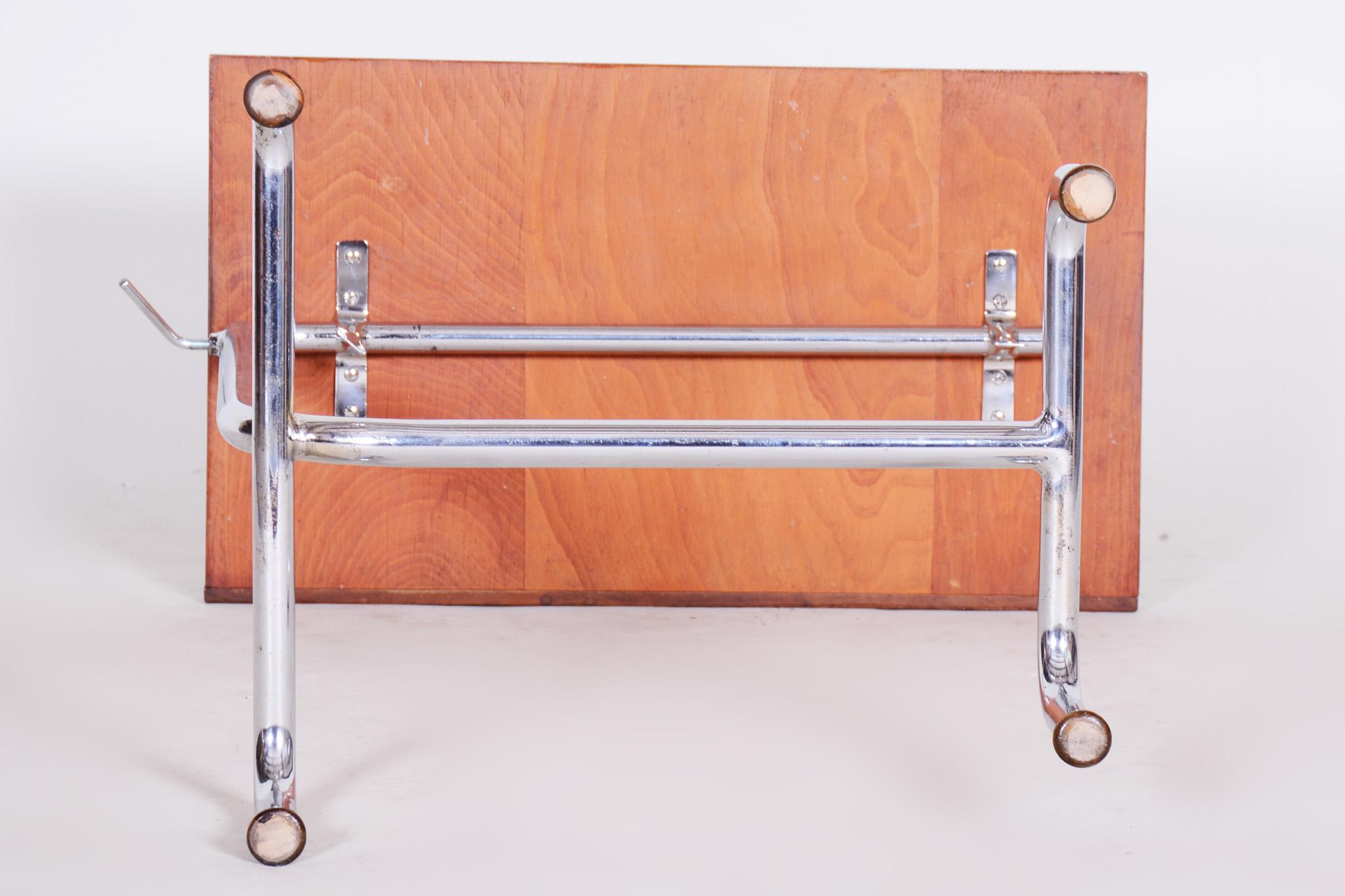 20th Century Czech Adjustable Bauhaus Table, Chrome, Mücke, Melder, 1930s 5