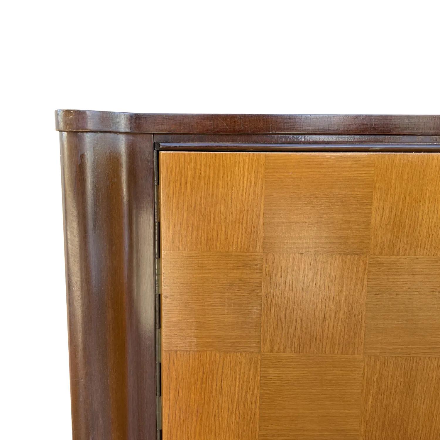 Metal 20th Century Czech Art Deco Mahogany, Pinewood Sideboard by Jindrich Halabala For Sale