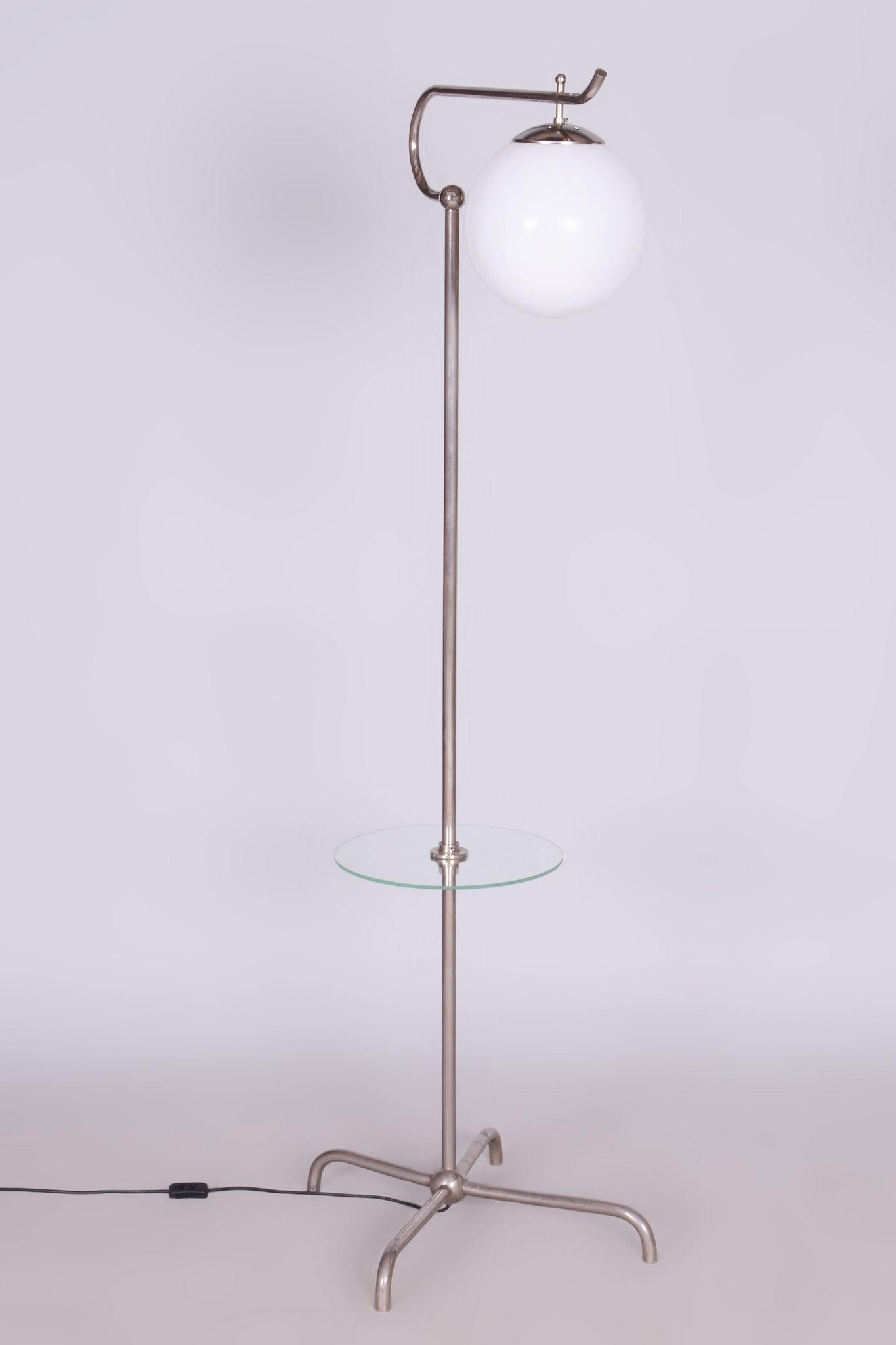 20th Century Czech Bauhaus Chrome Floor Lamp, by Hynek Gottwald, 1930s For Sale 5