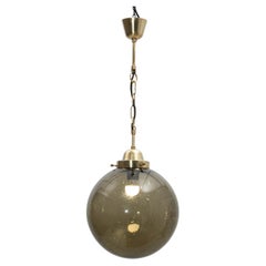 20th Century Czech Brass & Glass Pendant Lamp