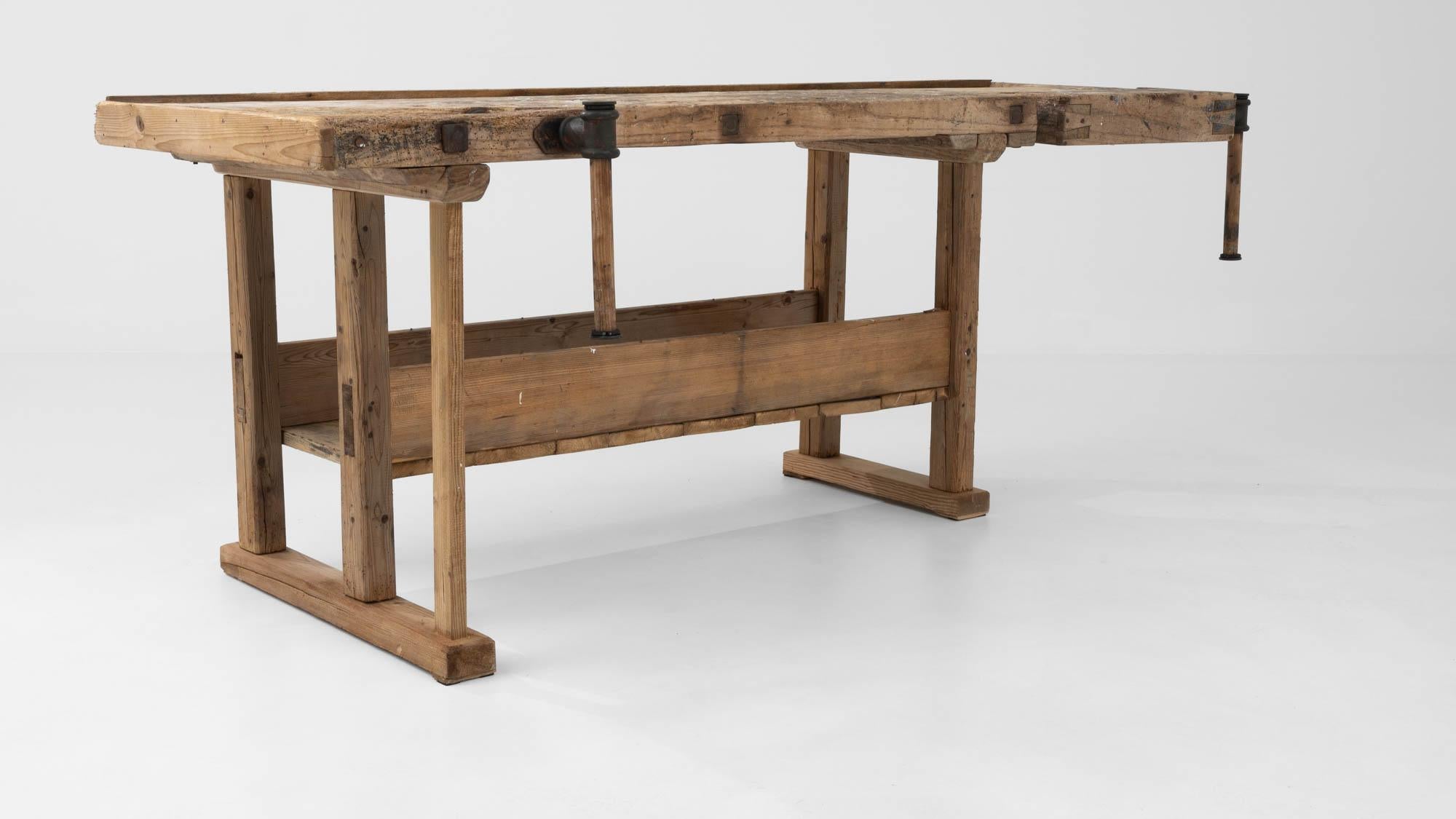 20th Century Czech Carpenter’s Workbench For Sale 2