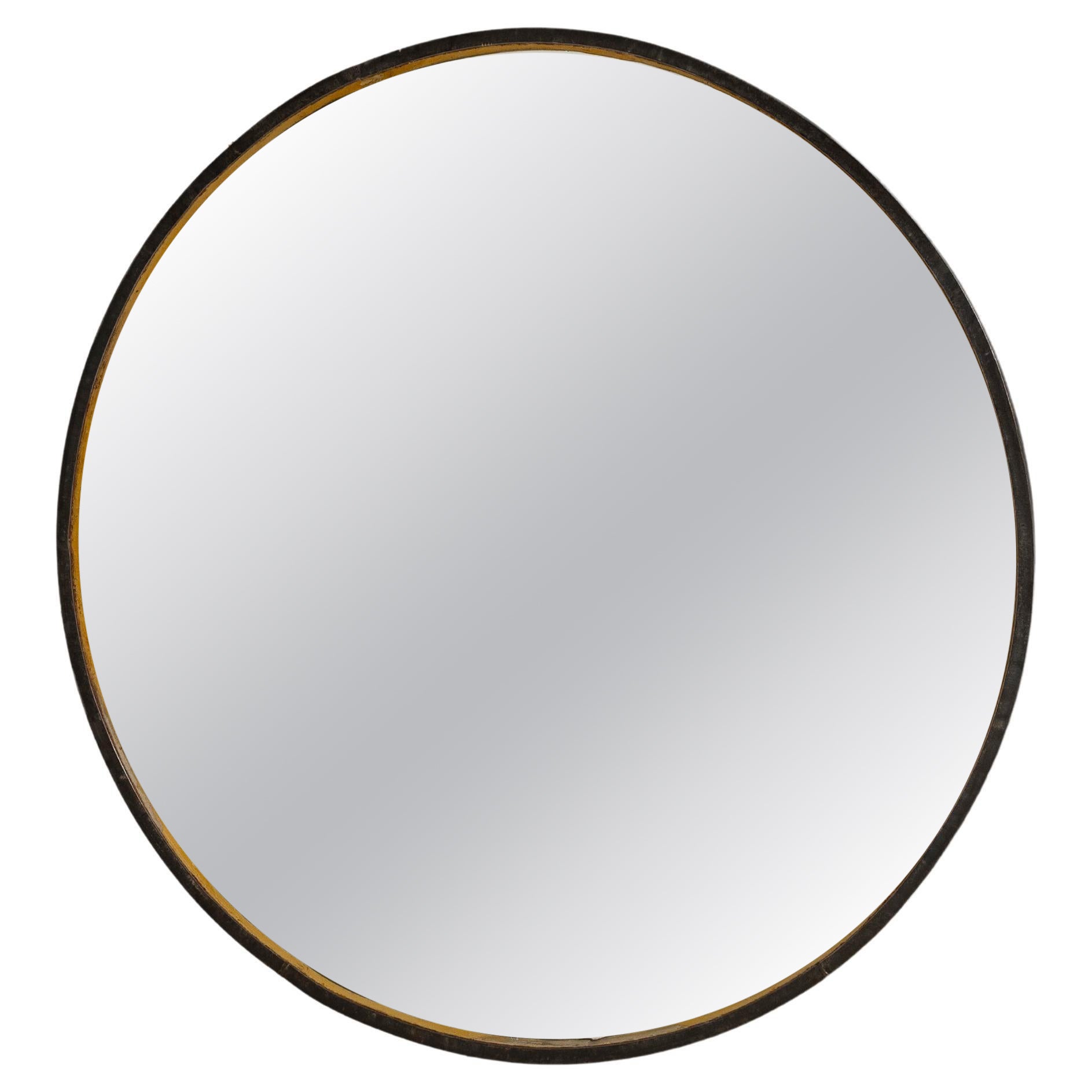 20th Century Czech Metal Round Mirror