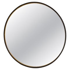 20th Century Czech Metal Round Mirror