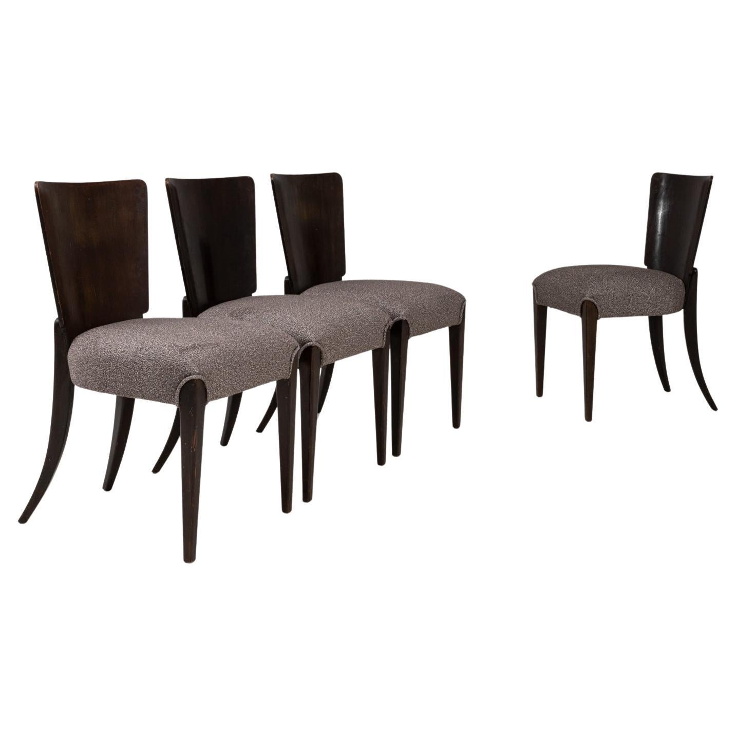 20th Century Czech Set Of Four Art Deco Chairs By J. Halabala