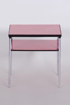 20th Century Czech Square Umakart Bauhaus Table, Chrome-Plated Steel, 1930s