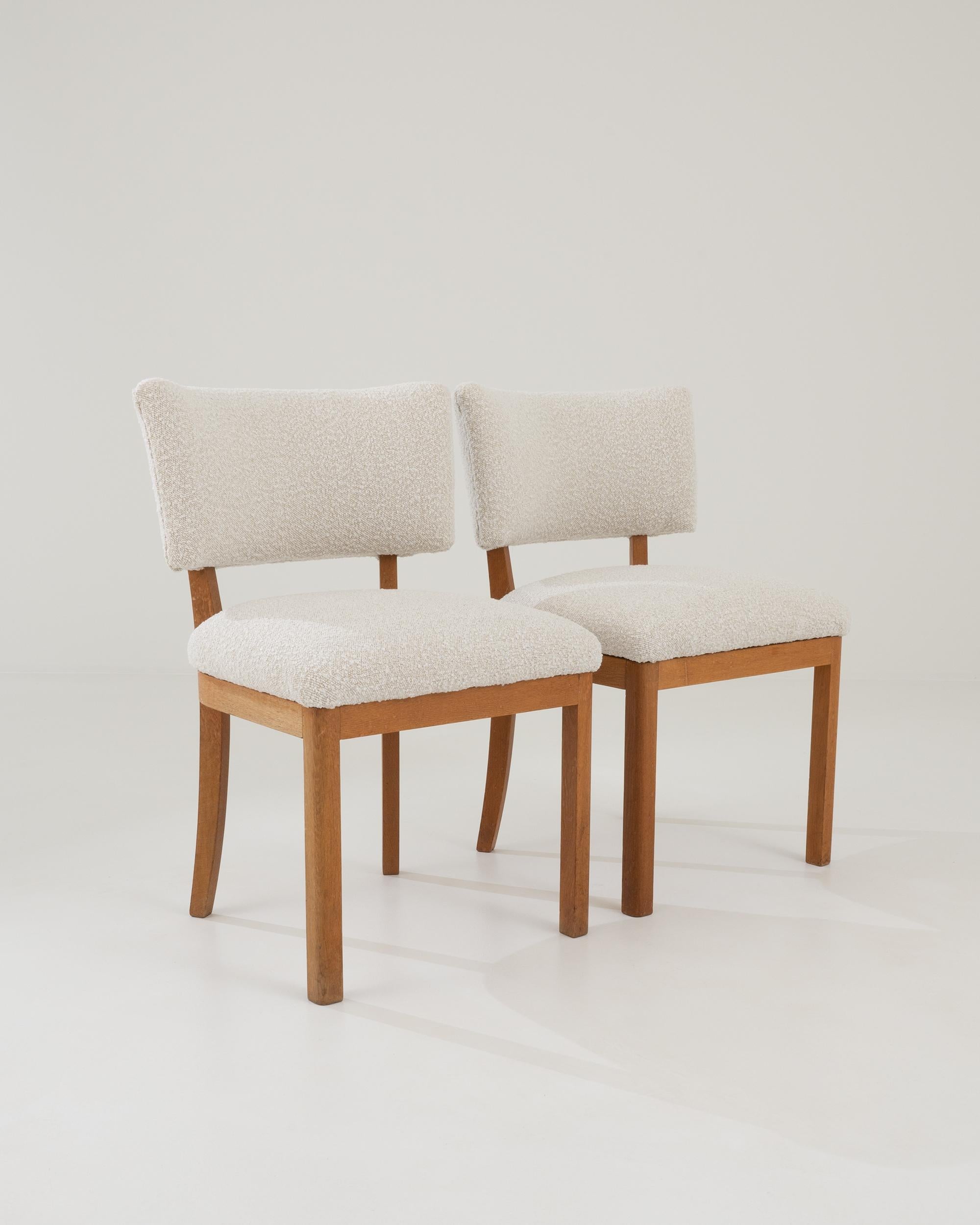 20th Century Czech Upholstered Dining Chairs, a Pair For Sale 5