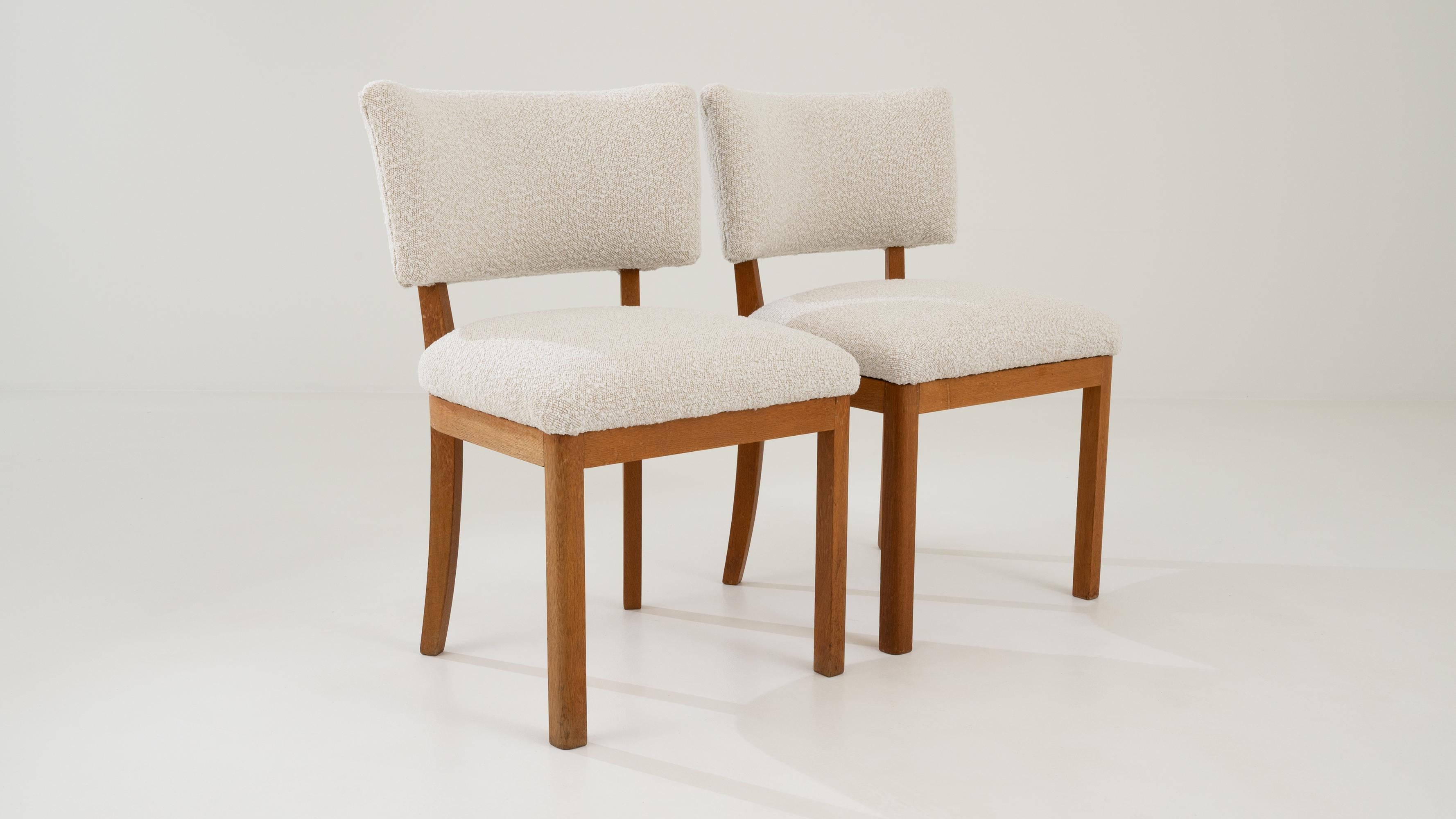 20th Century Czech Upholstered Dining Chairs, a Pair For Sale 7