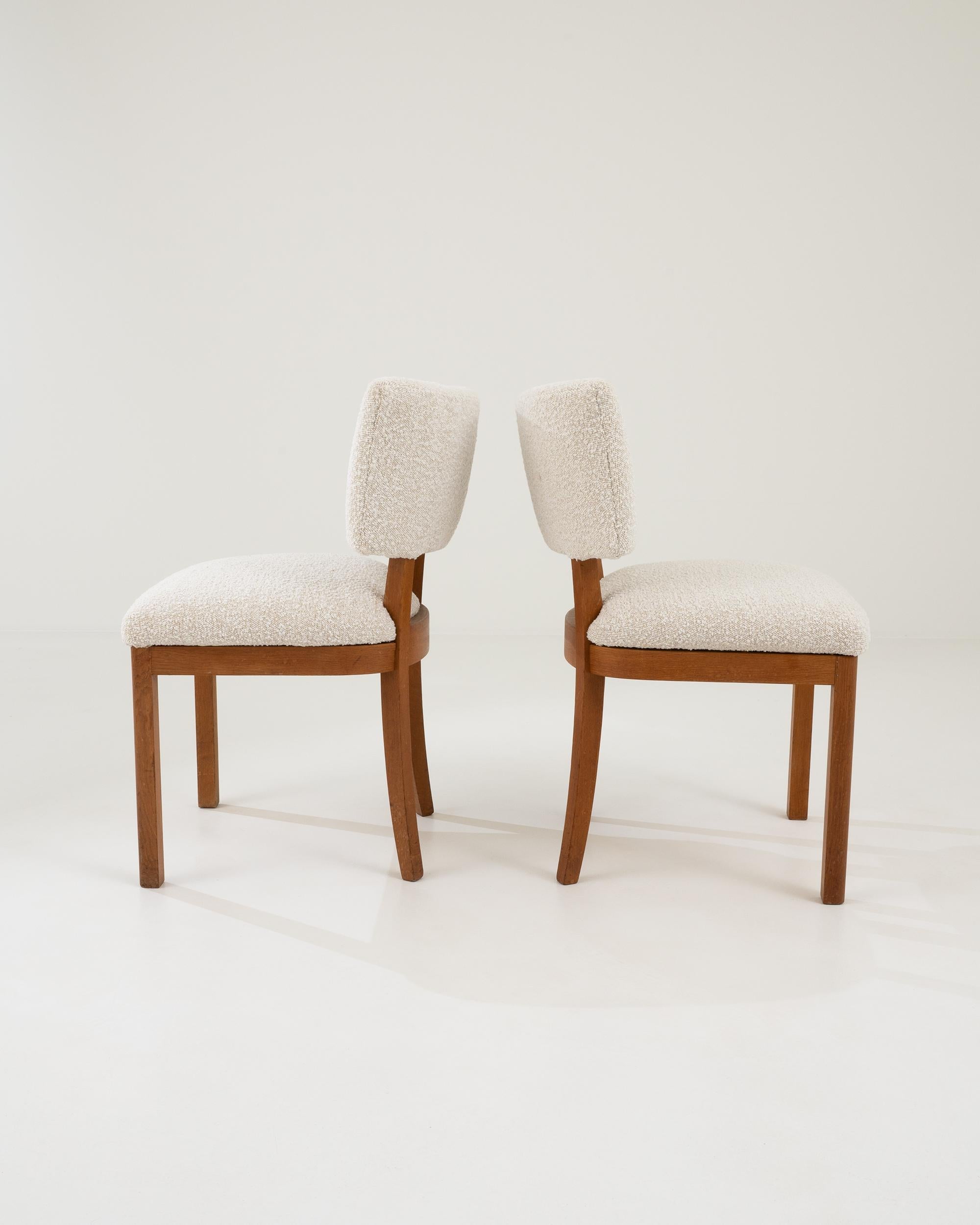 20th Century Czech Upholstered Dining Chairs, a Pair For Sale 1
