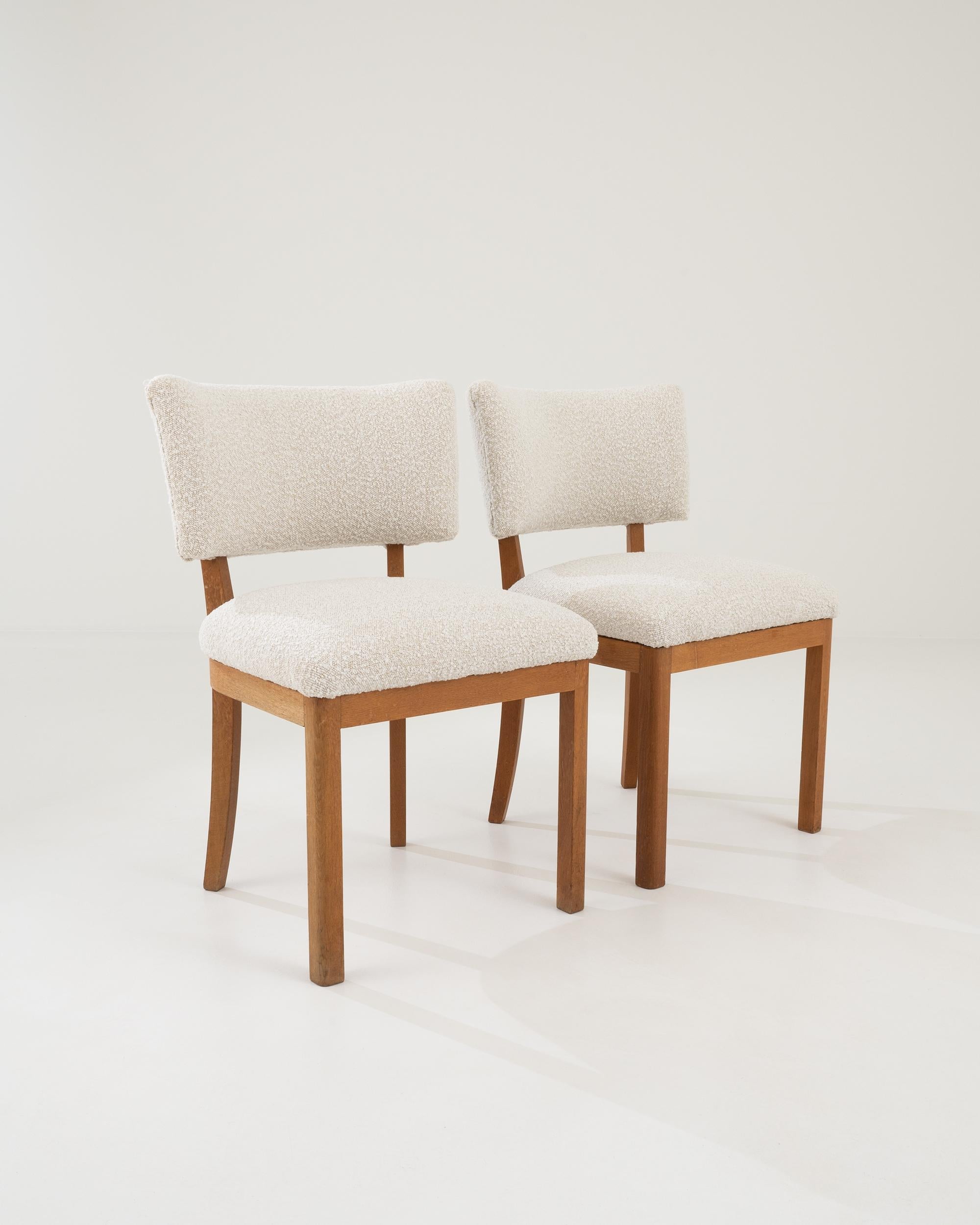 20th Century Czech Upholstered Dining Chairs, a Pair For Sale 2