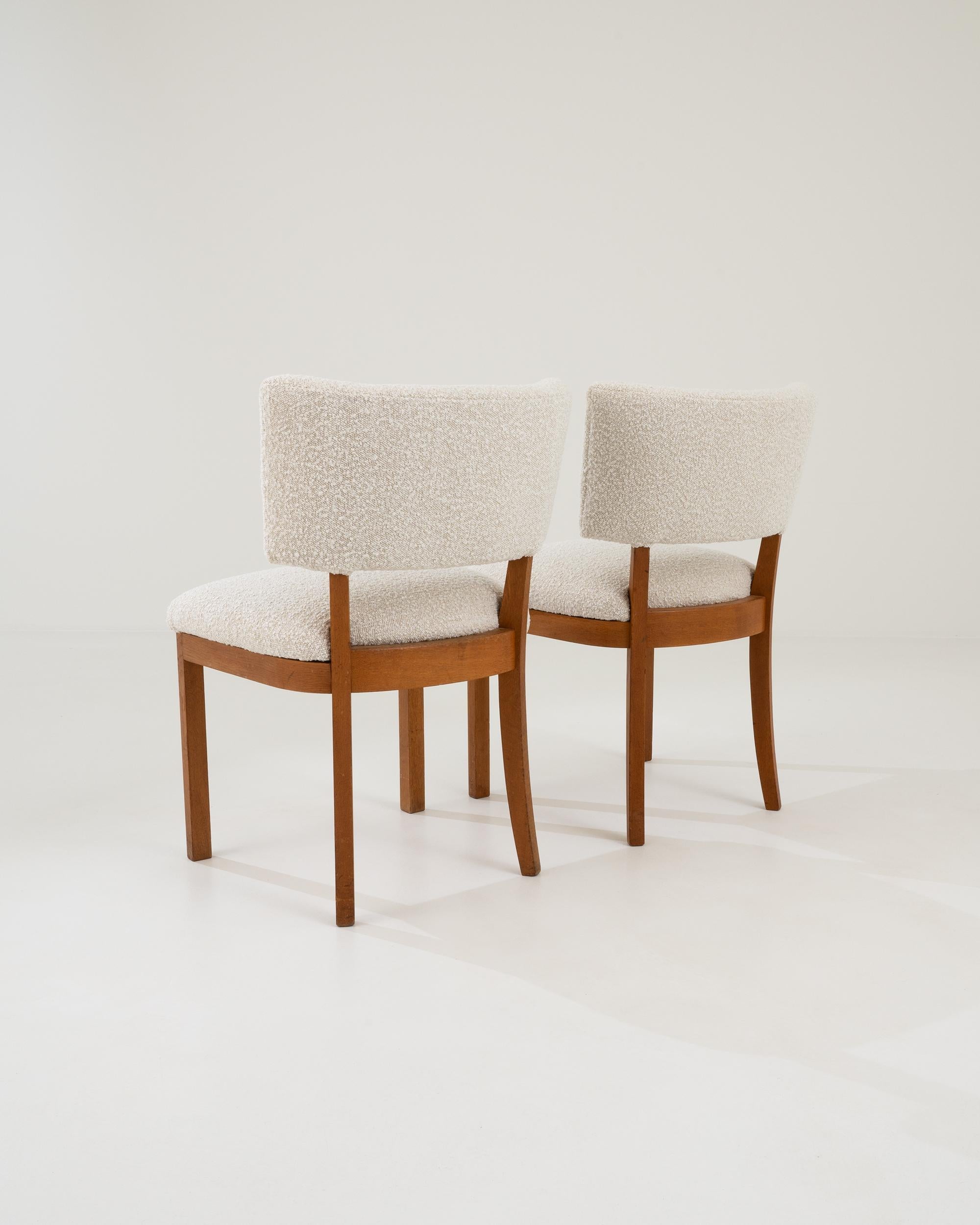 20th Century Czech Upholstered Dining Chairs, a Pair For Sale 3