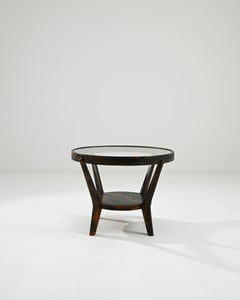 20th Century Czech Wooden and Glass Side Table by J. Halabala