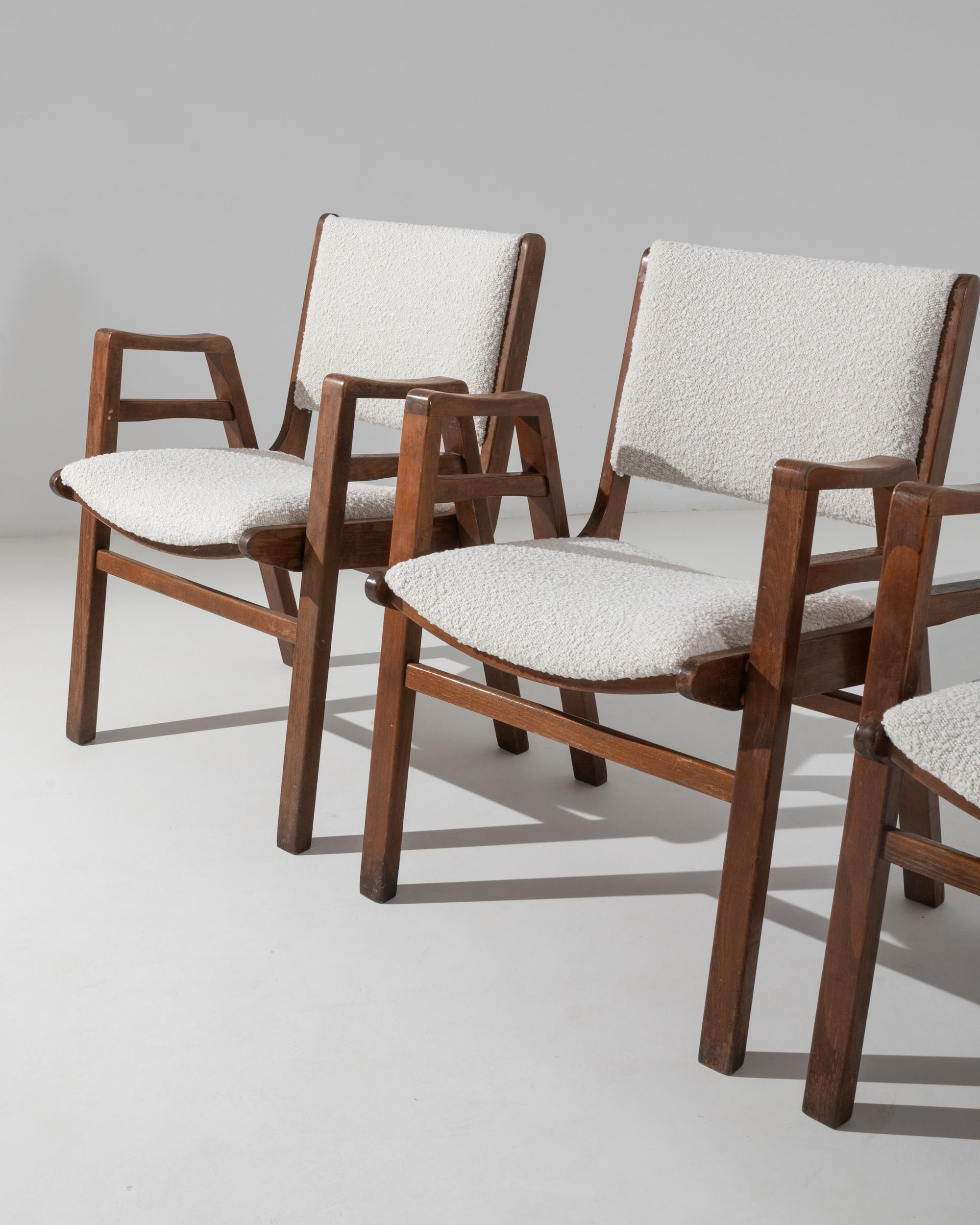 20th Century Czech Wooden Armchairs, Set of Four For Sale 4