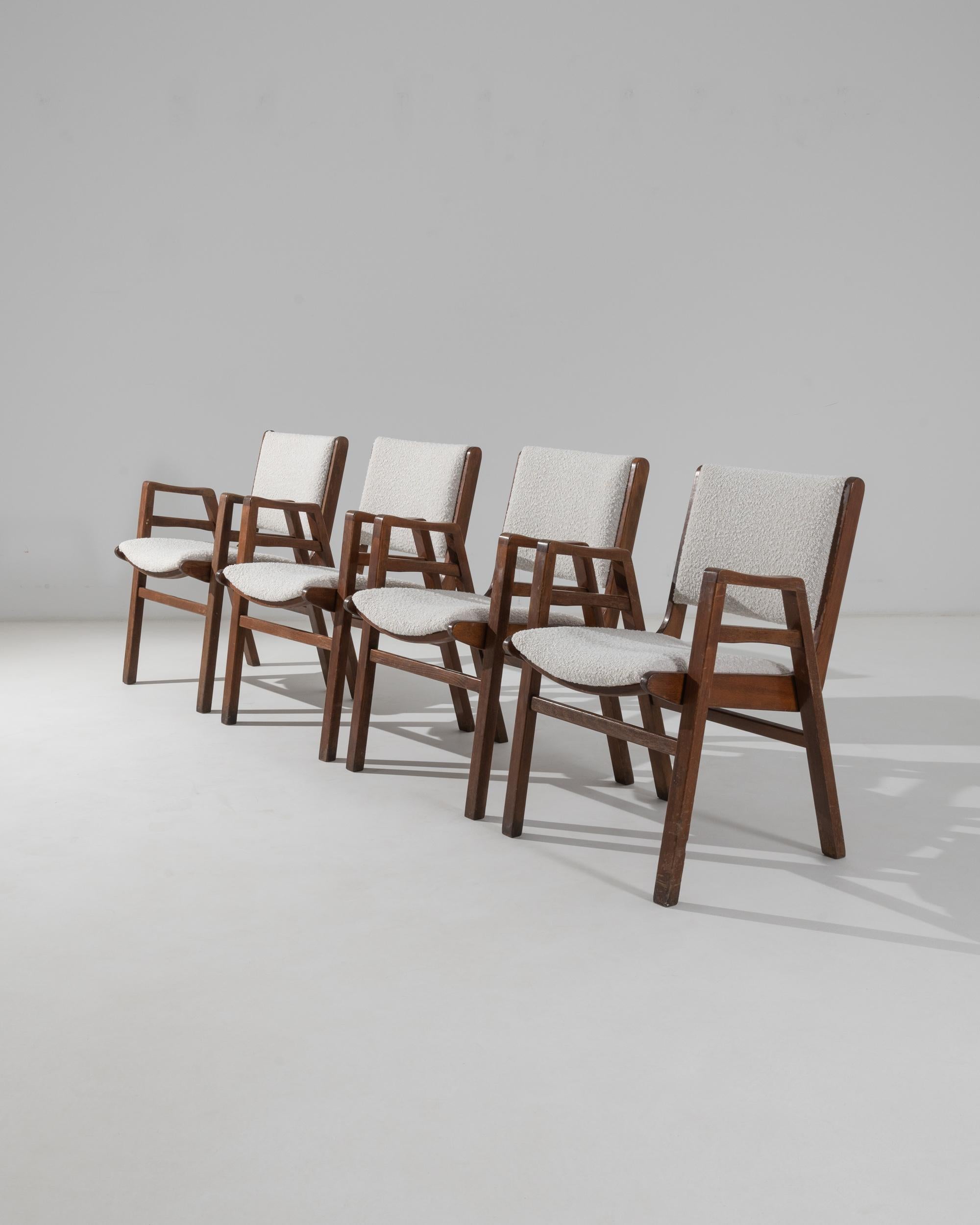 Tchèque Fauteuils en bois tchèques du 20e siècle, ensemble de quatre en vente