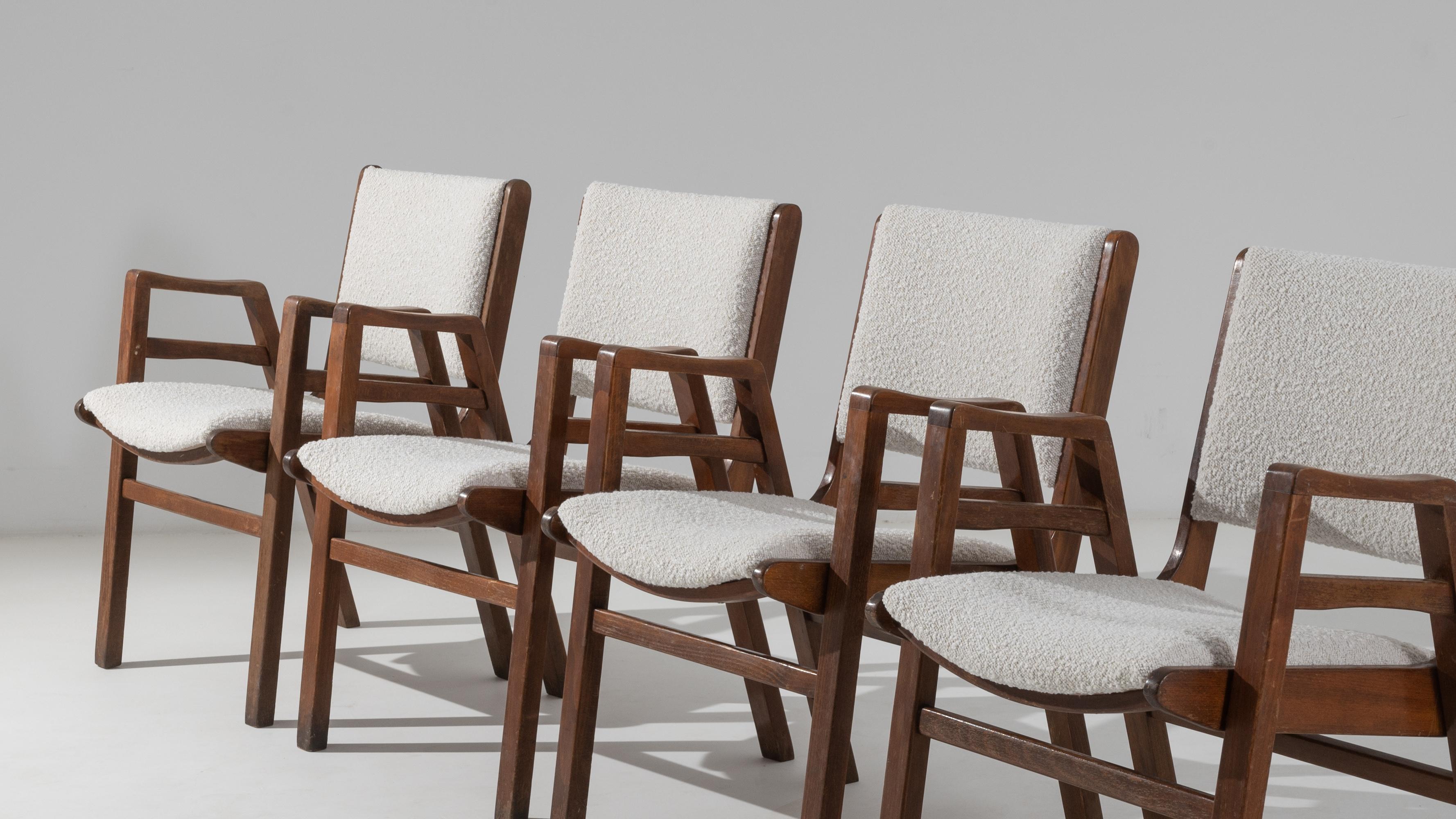 20th Century Czech Wooden Armchairs, Set of Four For Sale 3