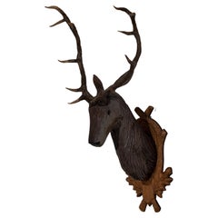 20th Century Czech Wooden Deer Mount