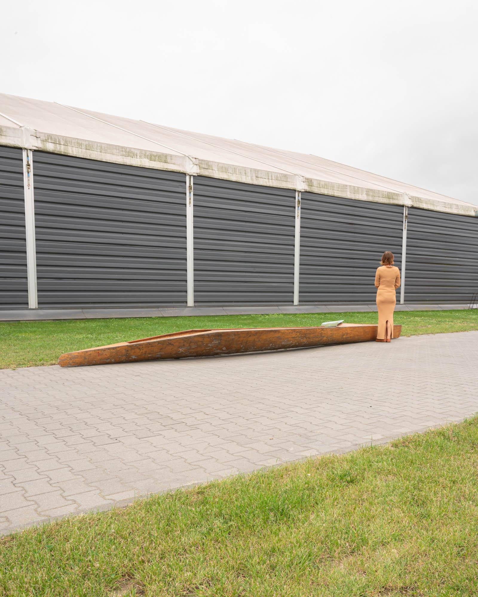 20th Century Czech Wooden Kayak In Good Condition For Sale In High Point, NC