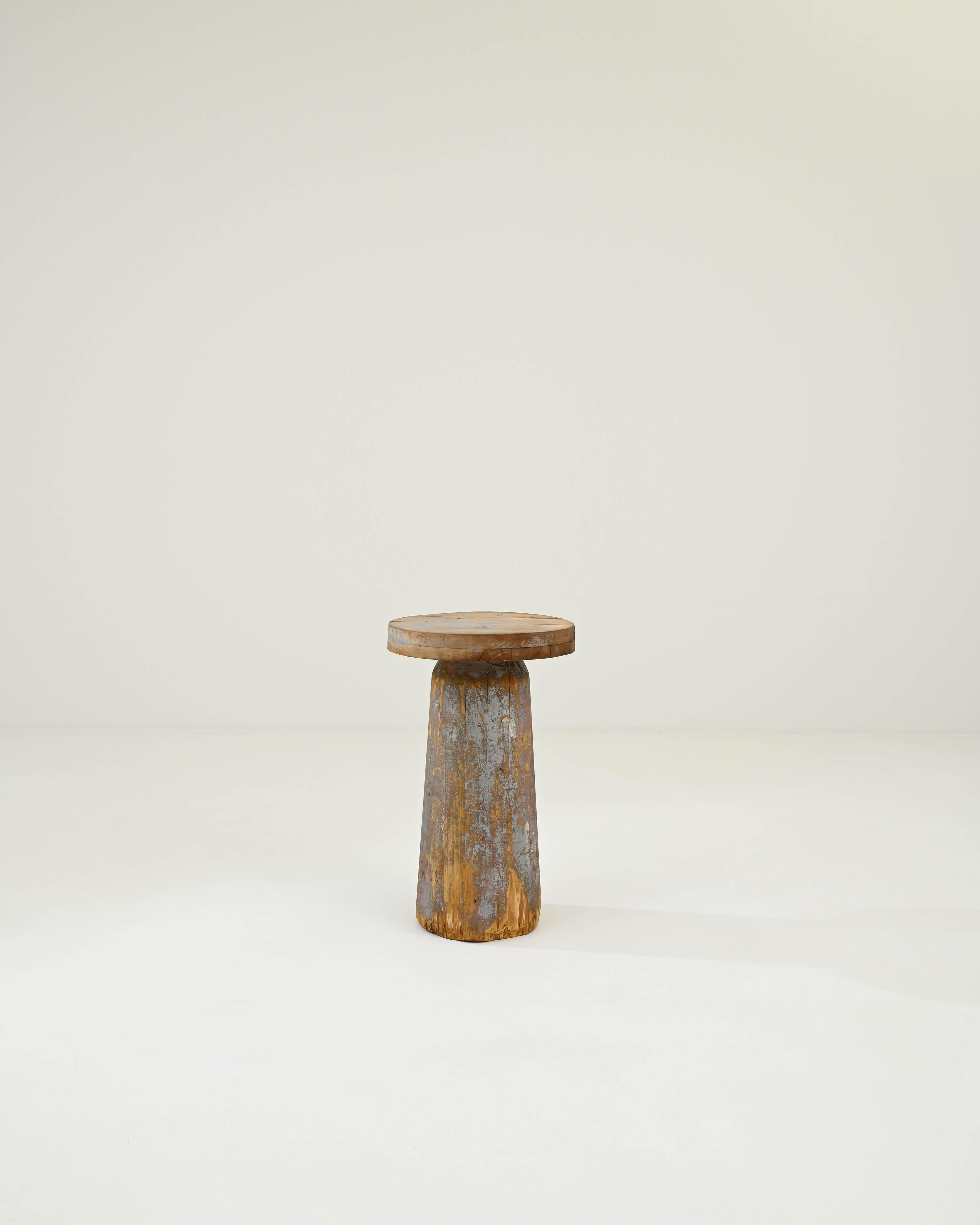 20th Century Czech Wooden Stool In Good Condition For Sale In High Point, NC