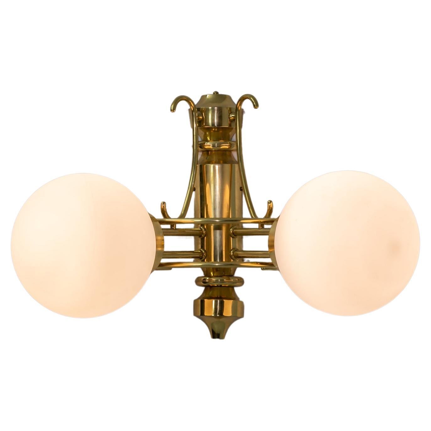 20th Century Czechia Brass Wall Sconce For Sale