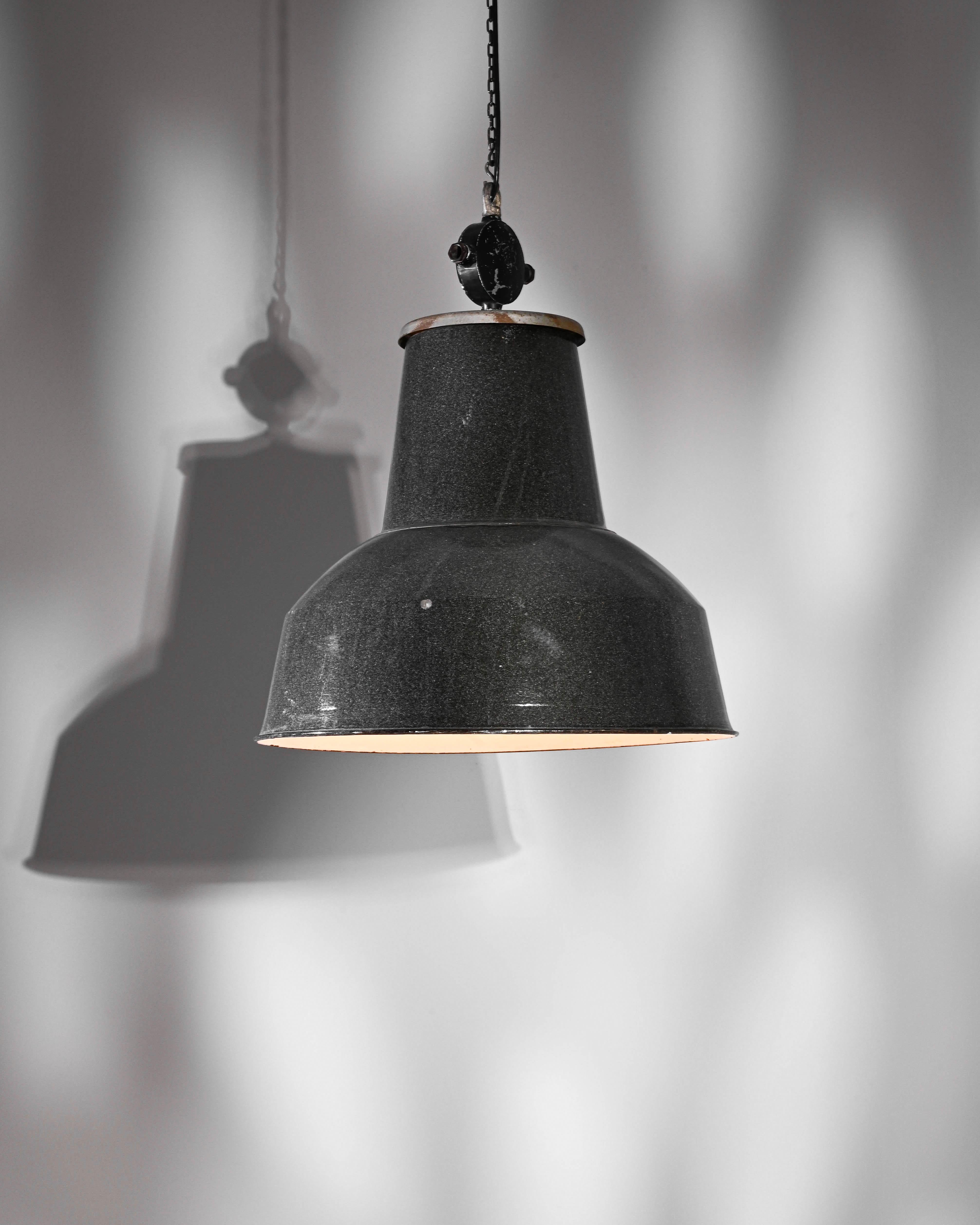 20th Century Czechia Industrial Pendant Lamp For Sale 2