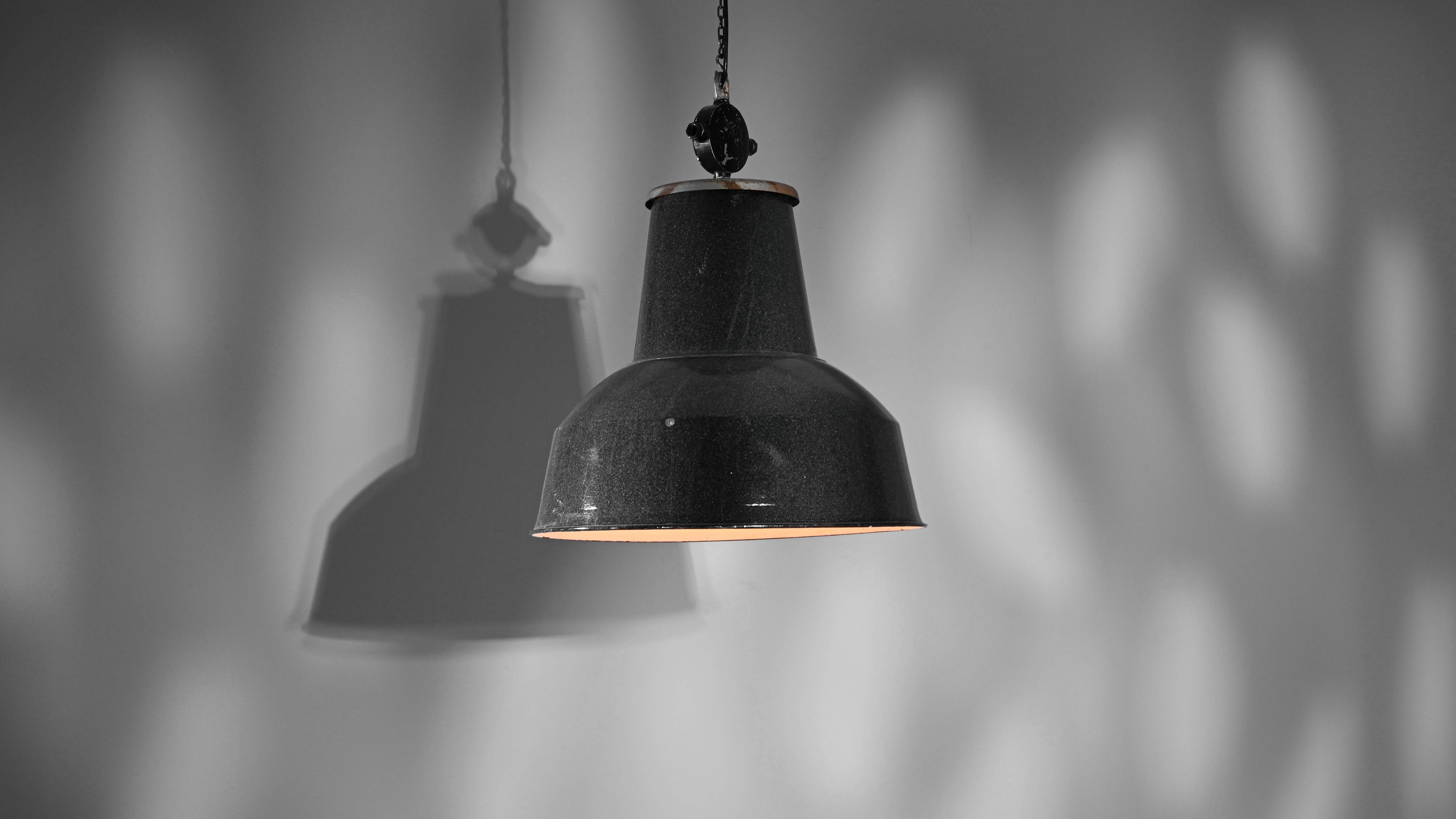 20th Century Czechia Industrial Pendant Lamp For Sale 3