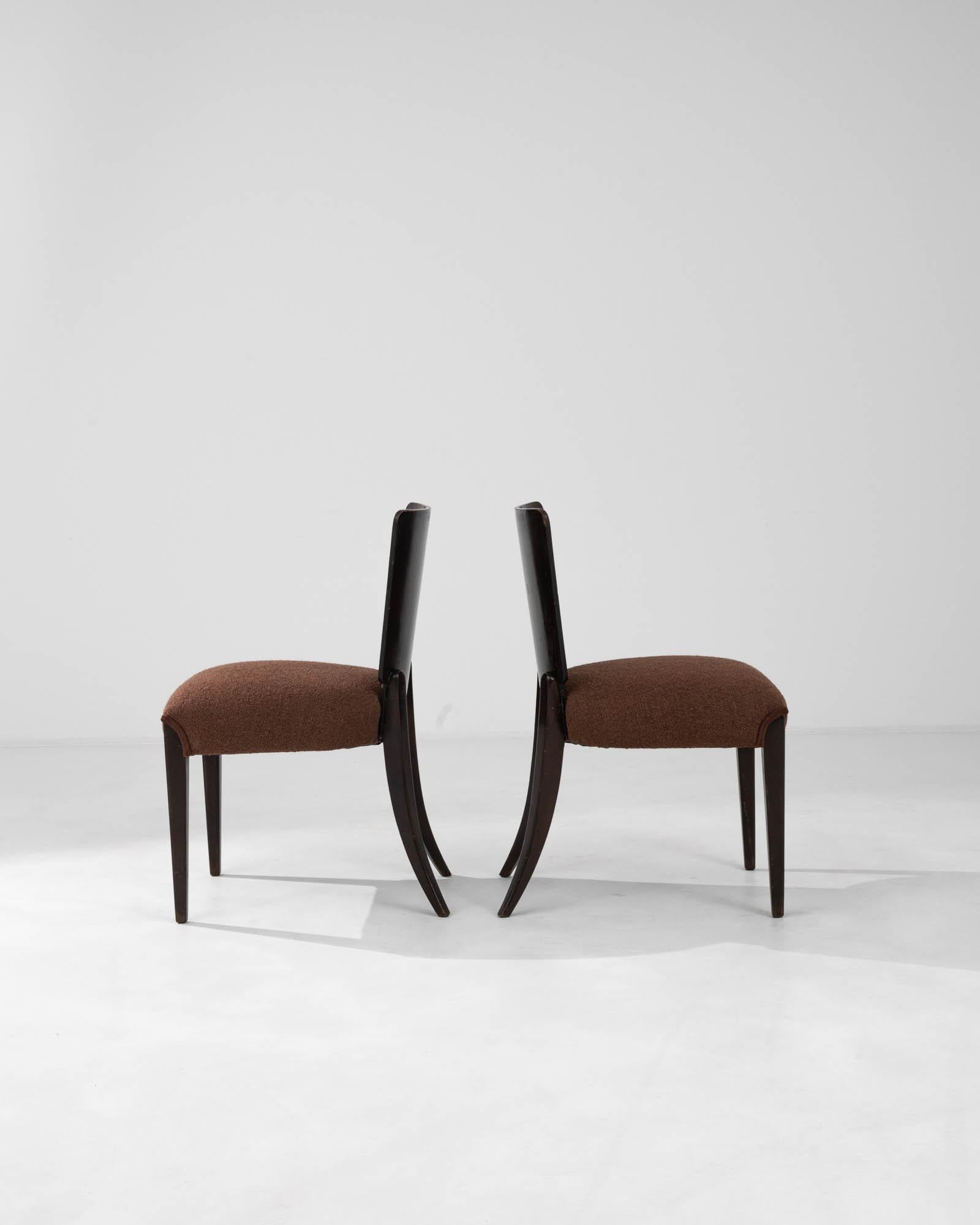 20th Century Czechia Upholstered Chairs By J. Halabala, a Pair For Sale 1