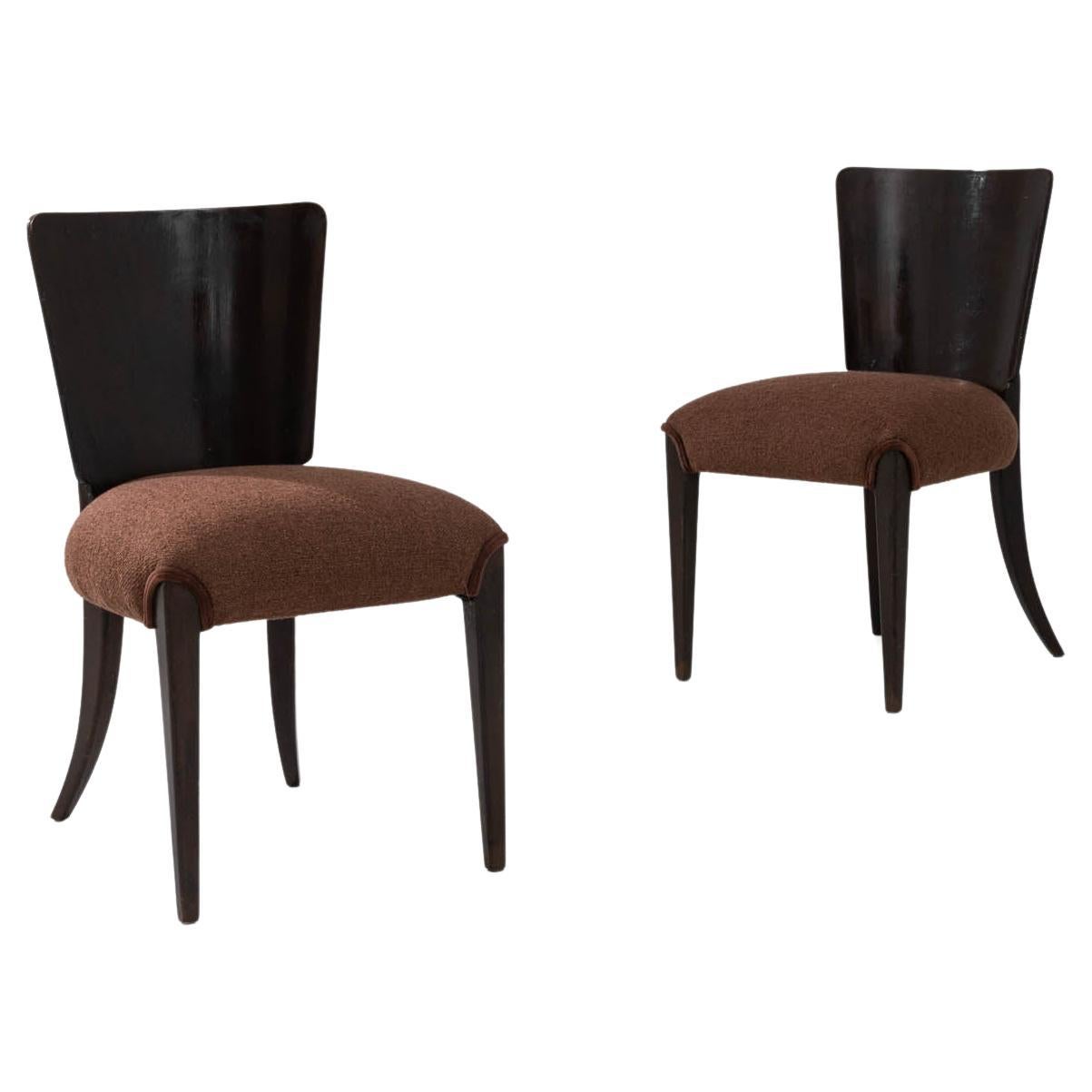 20th Century Czechia Upholstered Chairs By J. Halabala, a Pair For Sale