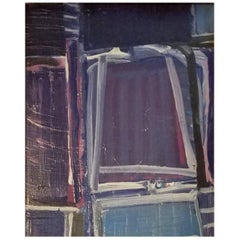 20th Century Dark-Blue French Abstract Still Life Painting by Daniel Clesse