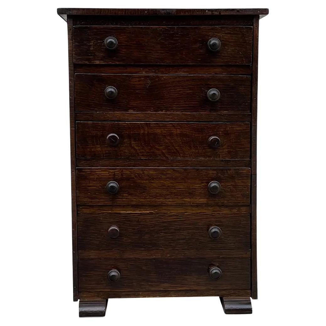 20th Century Danish Art Deco Oakwood Semainiere - Small Scandinavian Cabinet