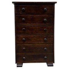 Semainiere in legno di quercia Art Deco danese del XX secolo - Piccolo mobile scandinavo