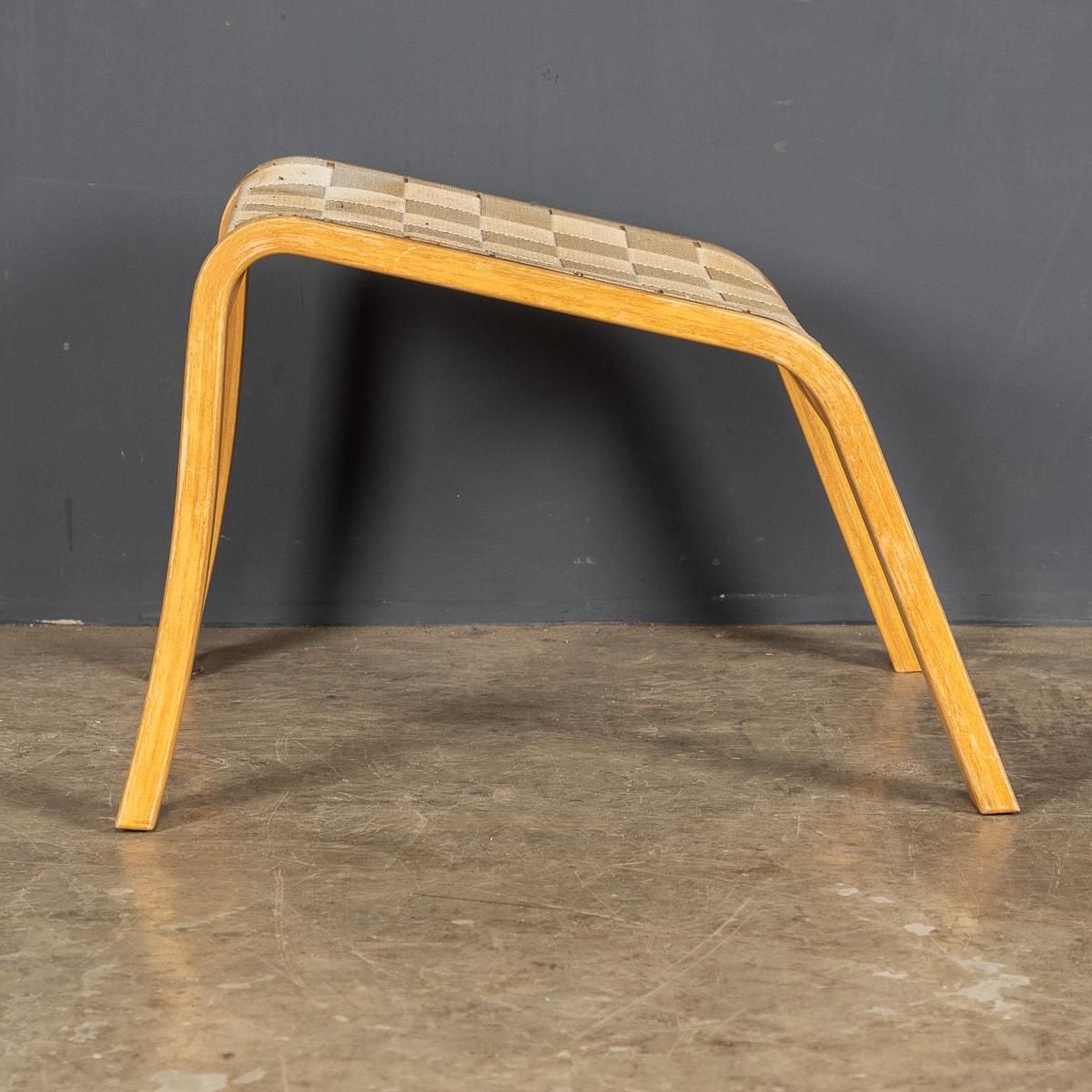 20thC Danish Beech Framed Chairs & Ottoman, Bruno Mathsson Eva, C.197 For Sale 3