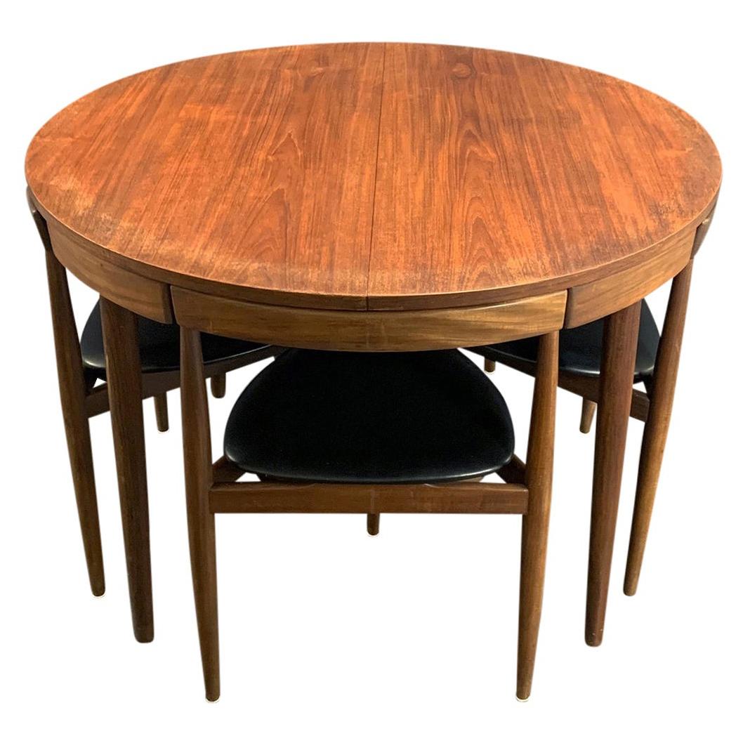 20th Century Danish Frem Røjle Roundette Dining Group, Teak Table by Hans Olsen