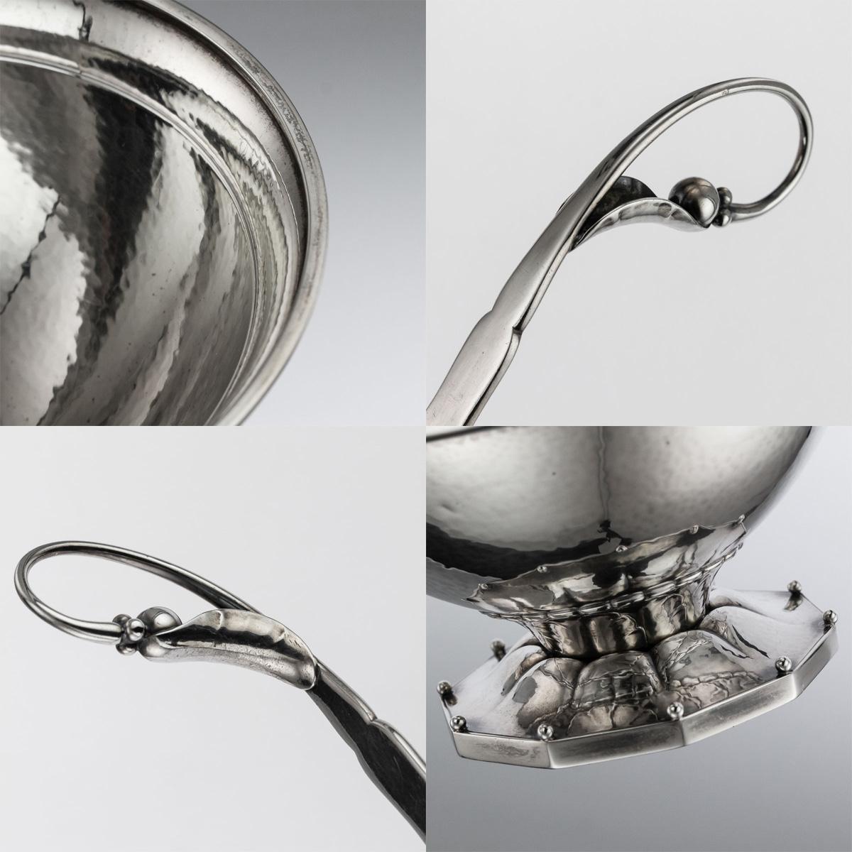20th Century Danish Georg Jensen Silver Berry Bowls and Spoons, circa 1920 6