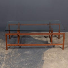 20th Century Danish Glass & Teak Coffee Table by Henning Norgaard, c.1960