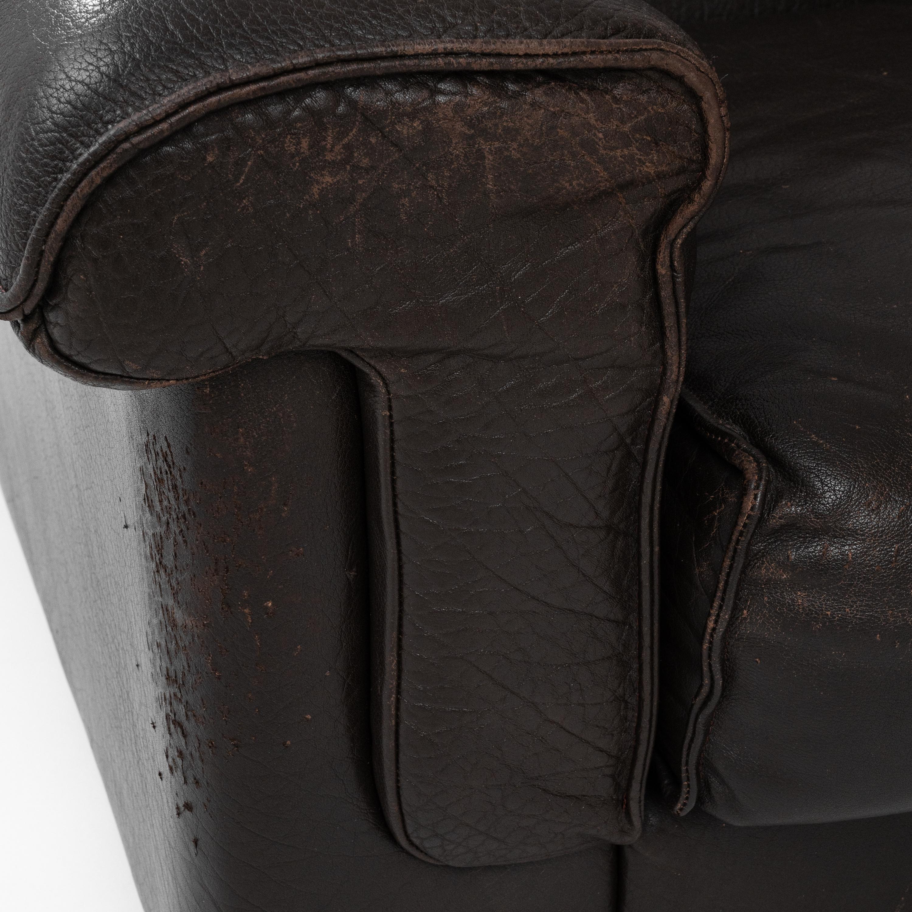 20th Century Danish Leather Sofa For Sale 8
