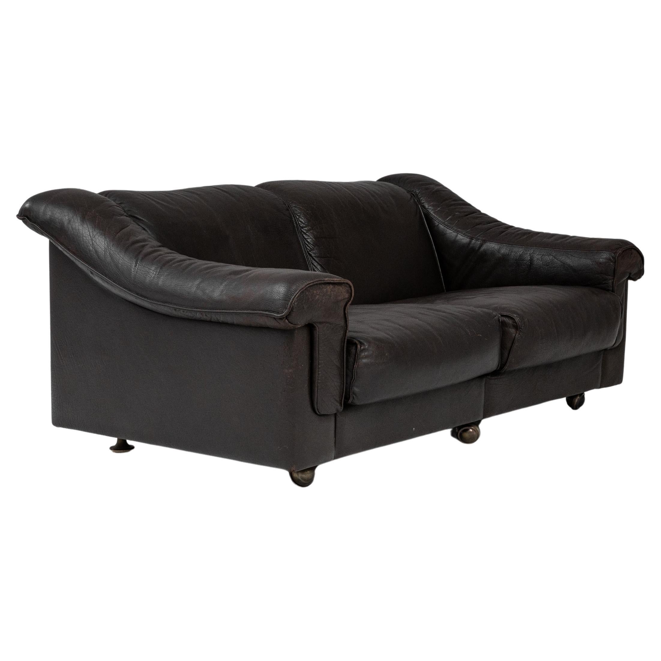 20th Century Danish Leather Sofa For Sale