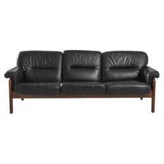 20th Century Danish Leather Upholstered Sofa