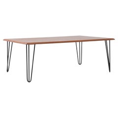 20th Century Danish Metal and Wooden Coffee Table 