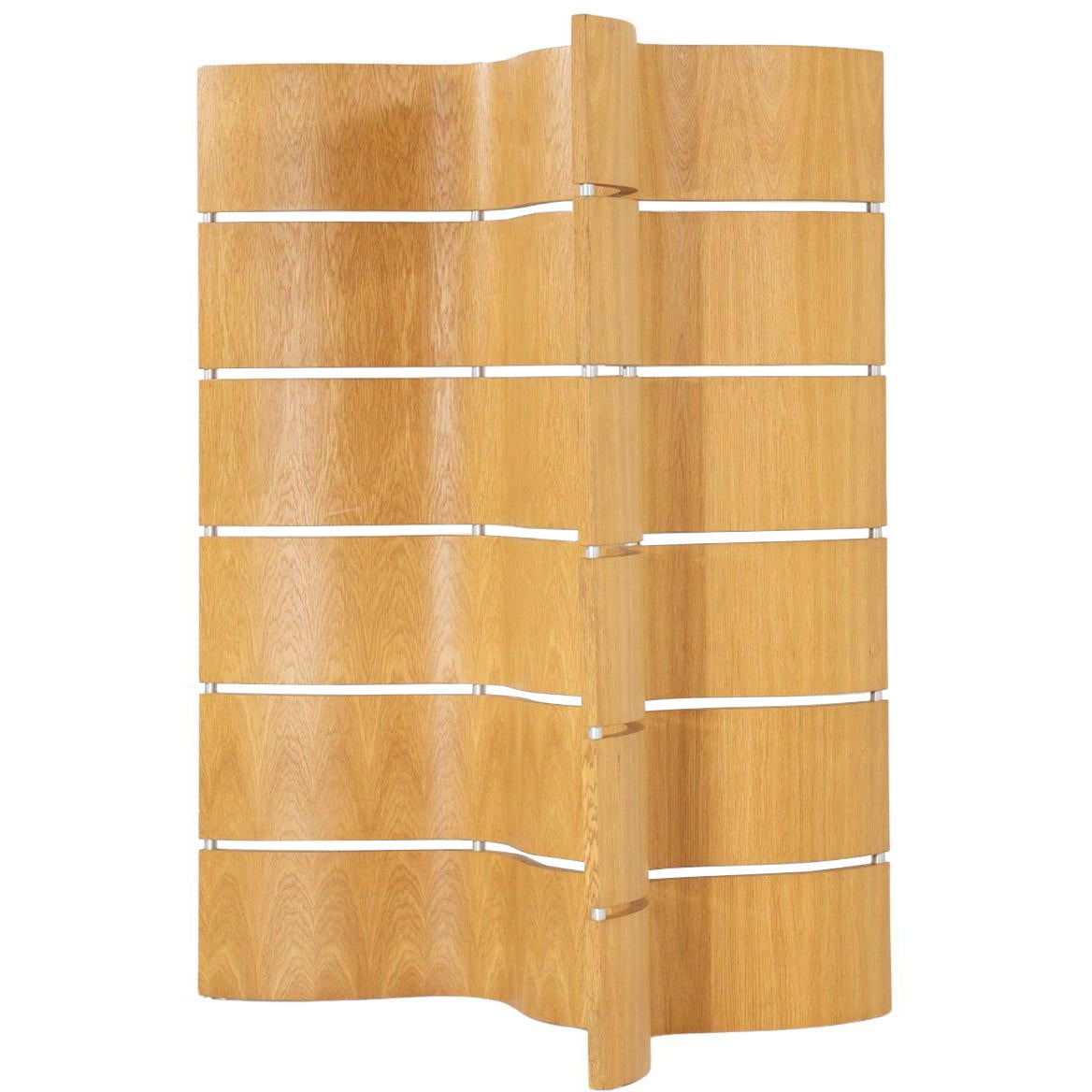 Divisorio in legno di betulla danese del XX secolo - Schermo d'epoca