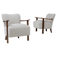 20th Century Danish Pair Of Upholstered Armchairs