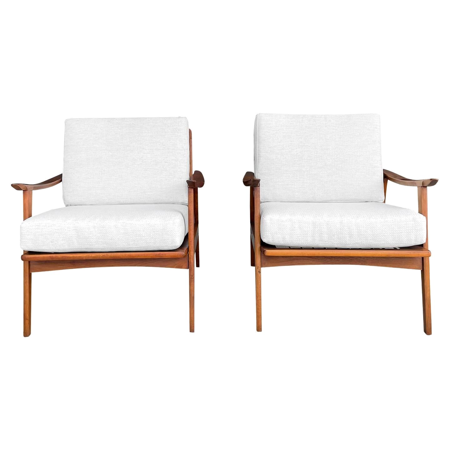 20th Century Danish Pair of Vintage Modern Open Teak Chairs by Kai Kristiansen