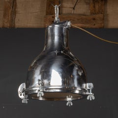20th Century Danish Polished Aluminium Cargo Ship Light