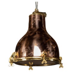 Luce per nave da carico danese in ottone lucido del XX secolo