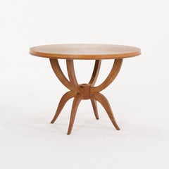 20th Century Danish Round Mid-Century Modern Vintage Oakwood Sofa Table