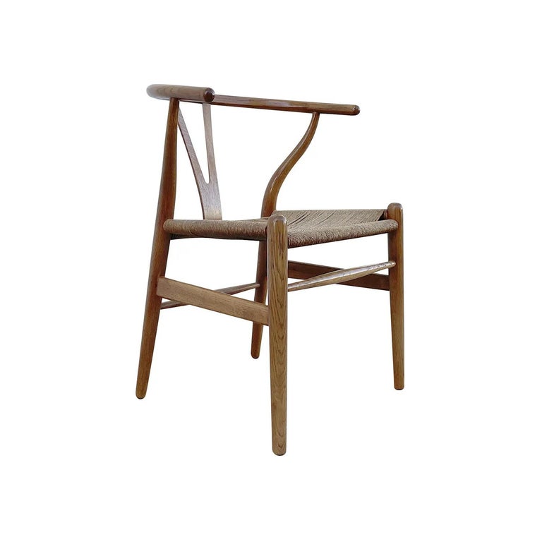 Rope 20th Century Danish Set of Three Carl Hansen & Søn Y Chairs by Hans J. Wegner For Sale