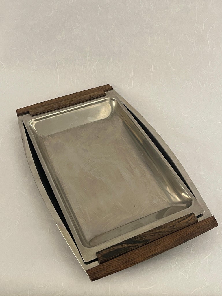 20th Century Danish Stainless Steel Serving Trays For Sale at 1stDibs