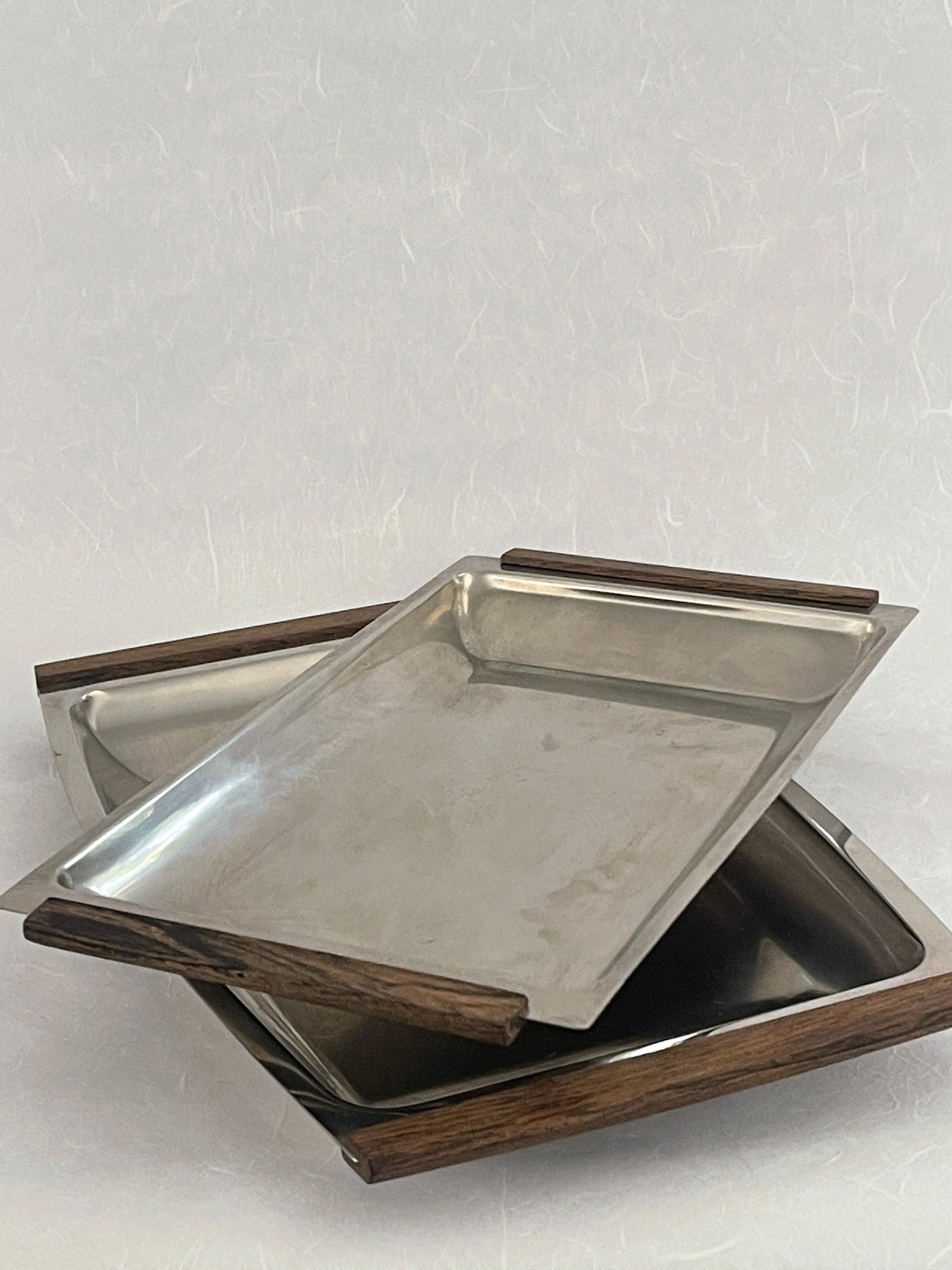 20th Century Danish Stainless Steel Serving Trays For Sale 2