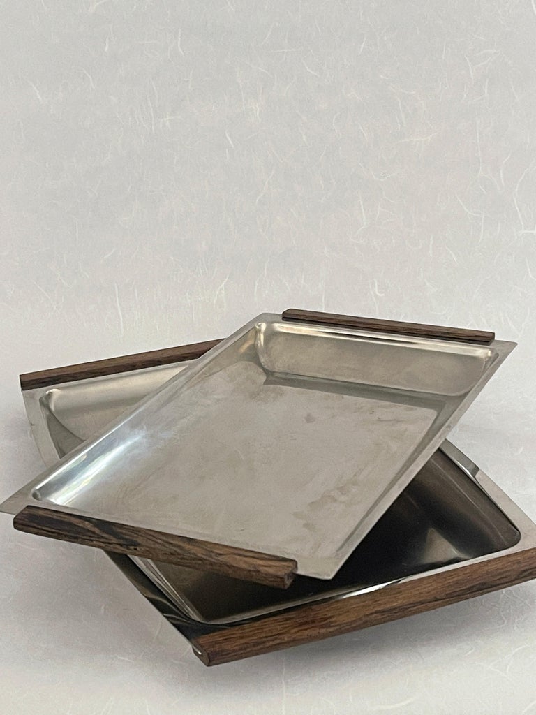 20th Century Danish Stainless Steel Serving Trays For Sale at 1stDibs