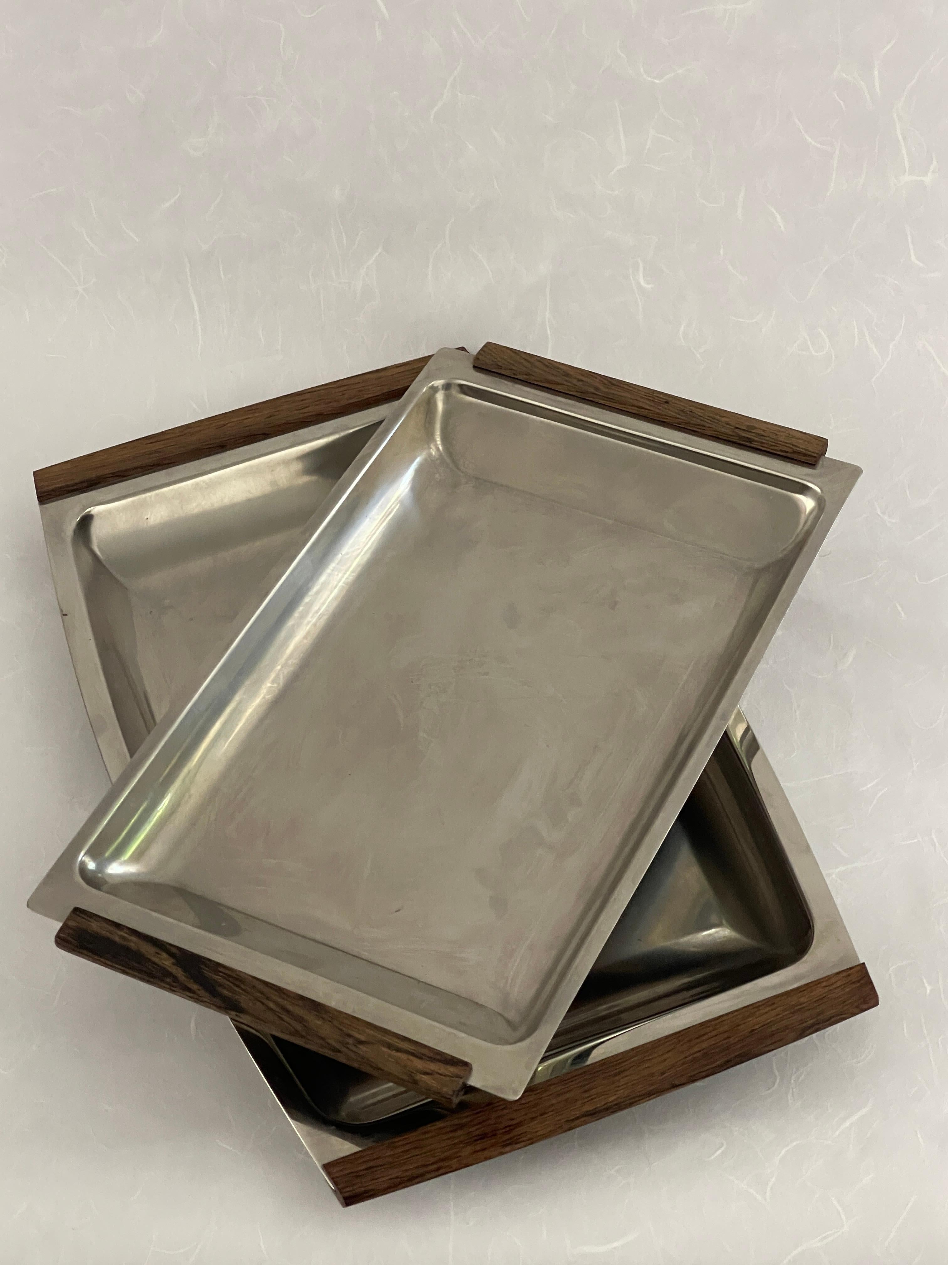 20th Century Danish Stainless Steel Serving Trays For Sale 3