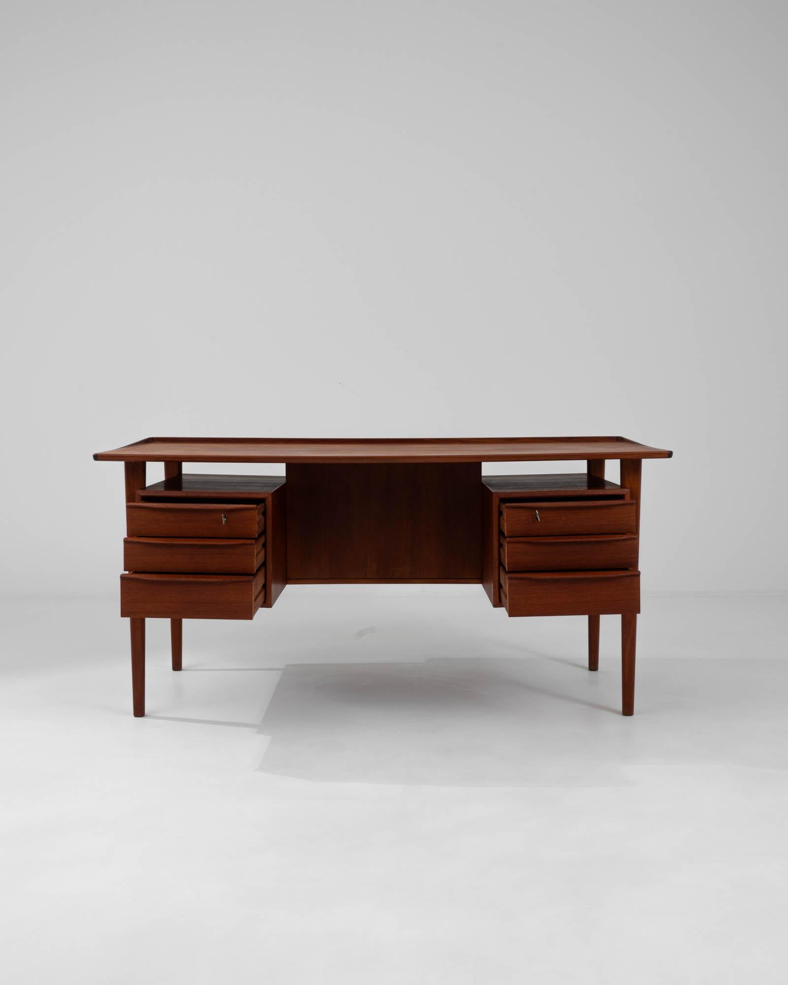 20th Century Danish Teak Desk By Peter Løvig Nielsen In Good Condition For Sale In High Point, NC